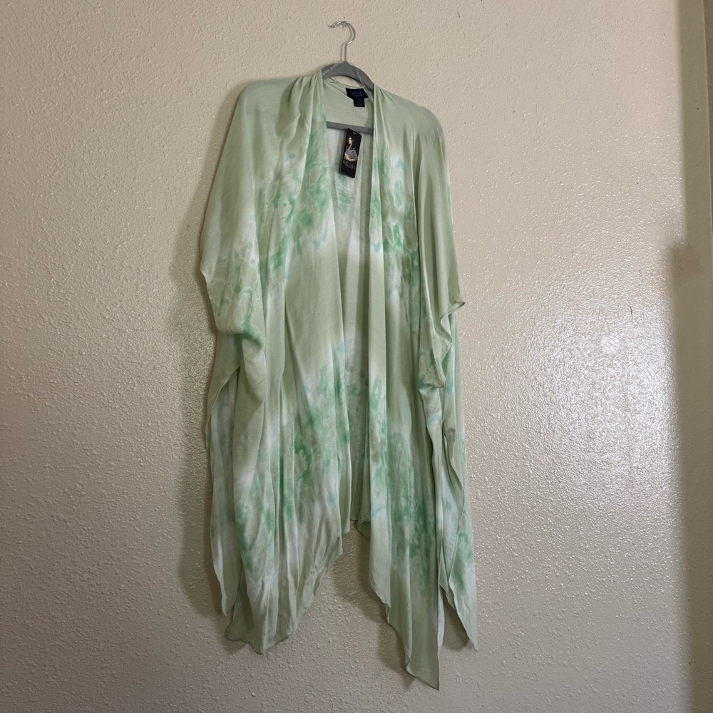 Rachel Roy Key Lime Tie Dye Kimono - Picture 6 of 7